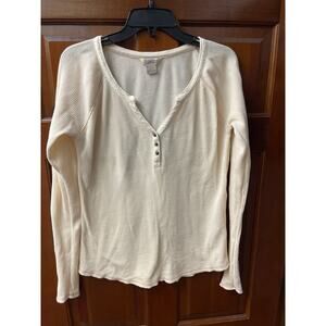 Lucky Brand v neck thermal Henley Large